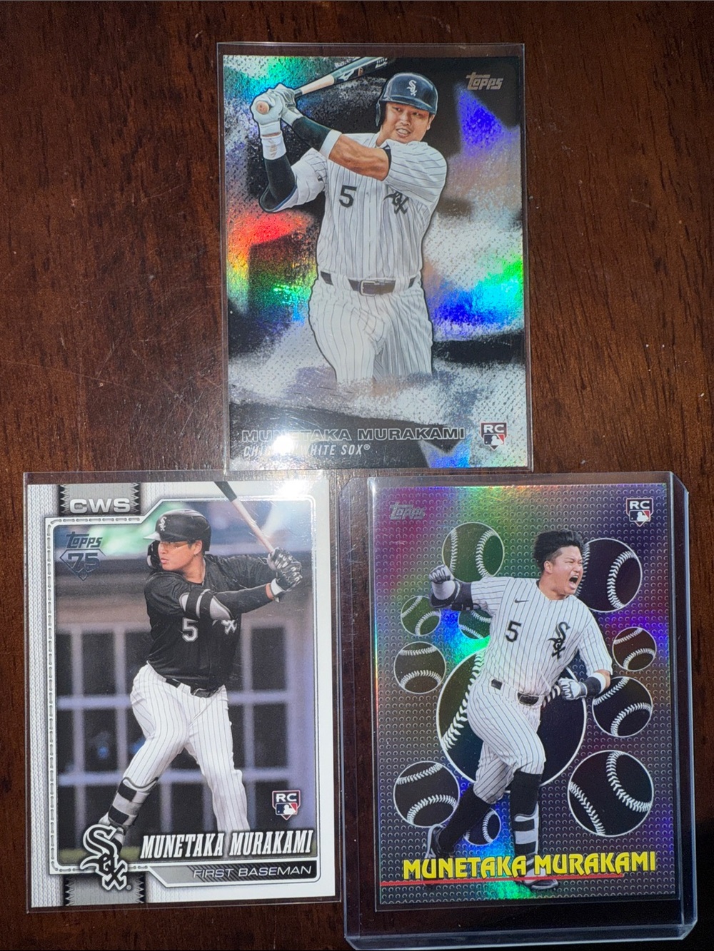 Topps Munetaka Murakami White Baseball Card Trio - White/Black